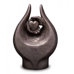 Designer Ceramic Liquid Silver Cremation Ashes Urn – Treasured Heart